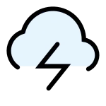 Cloud Lightning SVG Icon